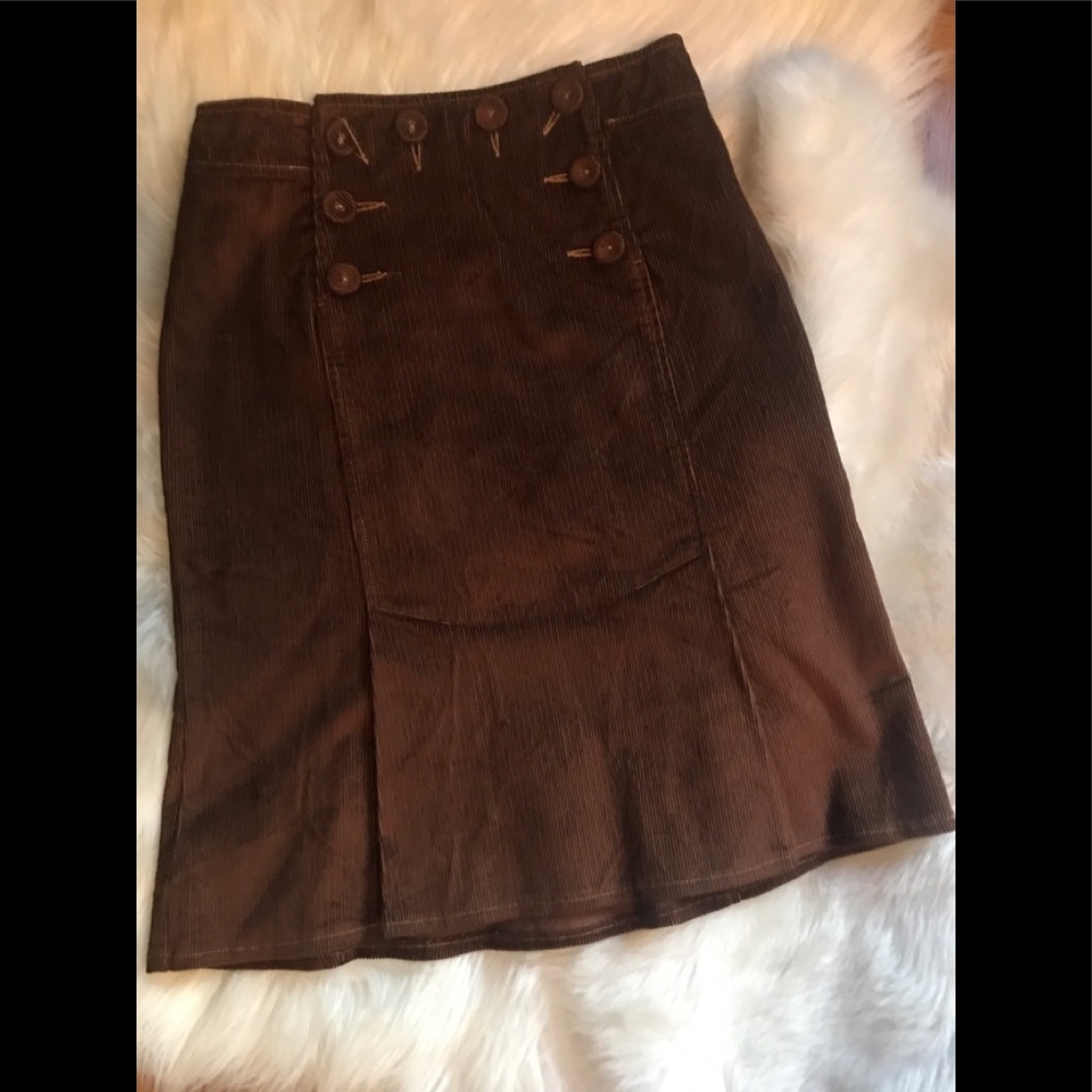 Nanette Lapore VINTAGE brown corduroy sailor skirt